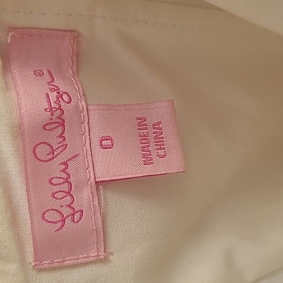 Lilly Pulitzer Larter Dress Truly bumble Bee Lace Strapless Dress white Size 0 - Picture 8 of 8